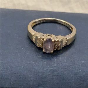 14K White Gold and Tourmaline Ring, Size 6